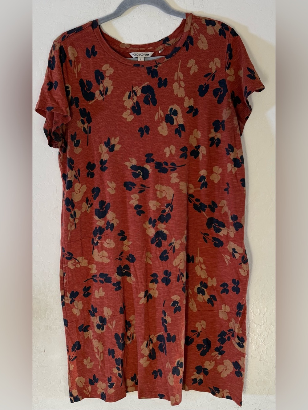 Toad&Co, large, organic cotton blend, Windmere II Short Sleeve Dress
